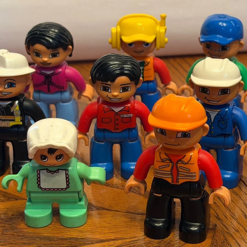 LEGO Duplo Community People Figure Lot 14pc Construction People Figures Baby - Picture 2 of 10